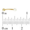 Thumbnail Image 2 of 016 Gauge 3mm Freshwater Cultured Pearl Curved Barbell in 10K Gold