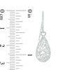Thumbnail Image 2 of Filigree Teardrop Earrings in Sterling Silver