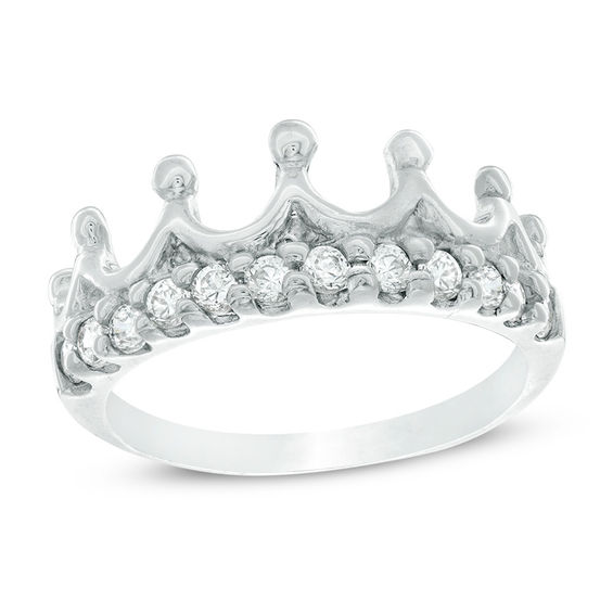 Sterling Silver CZ Crown Ring - Size 7 | Banter