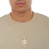 Thumbnail Image 1 of Cubic Zirconia Lion Head Necklace Charm in 10K Solid Gold