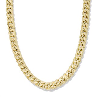 10K Semi-Solid Gold Cuban Curb Chain - 24"