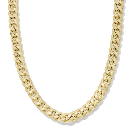 10K Semi-Solid Gold Cuban Curb Chain - 24"