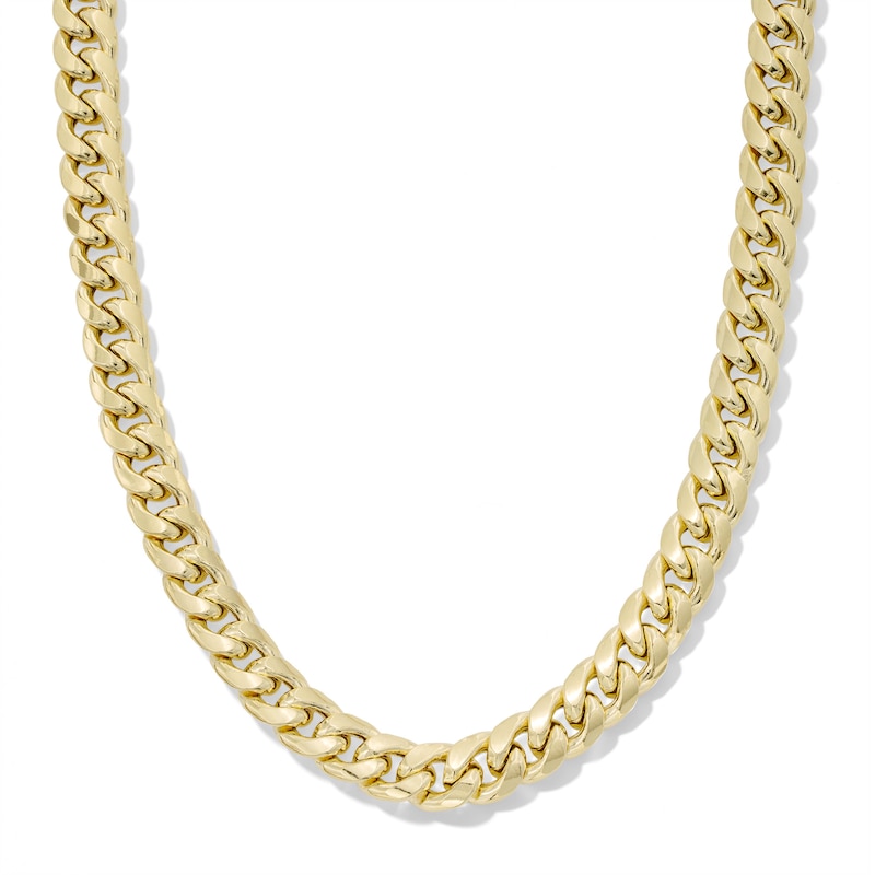 10K Semi-Solid Gold Cuban Curb Chain - 24"