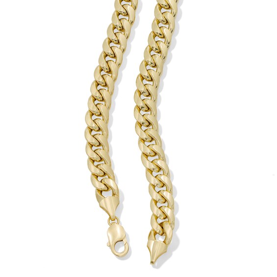 10K Semi-Solid Gold Cuban Curb Chain - 24"
