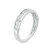 1/4 CT. T.W. Diamond Wedding Ensemble in Sterling Silver - Size 7 and 10.5