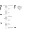 1/10 CT. T.W. Diamond Miracle Solitaire Heart Stud Earrings in Sterling Silver