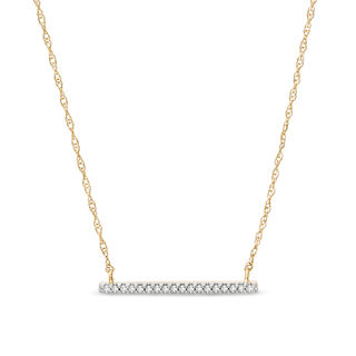1/20 CT. T.W. Diamond Bar Necklace in 10K Gold