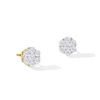 Thumbnail Image 0 of 1/2 CT. T.W. Composite Diamond Flower Stud Earrings in 10K Gold