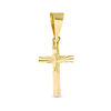 Thumbnail Image 1 of Diamond-Cut Cross Necklace Charm in 10K Gold
