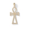 Thumbnail Image 0 of Diamond-Cut Ankh Cross Necklace Charm in 10K Gold