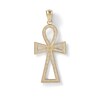 Thumbnail Image 0 of Diamond-Cut Ankh Cross Necklace Charm in 10K Gold