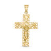 Thumbnail Image 0 of Diamond-Cut Ornate Cut-Out Crucifix Necklace Charm in 10K Gold
