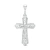 Thumbnail Image 1 of Ornate Cut-Out Crucifix Necklace Charm in Sterling Silver