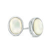 Thumbnail Image 1 of Oval Mother-of-Pearl Stud Earrings in Sterling Silver