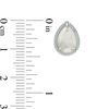 Thumbnail Image 2 of Pear-Shaped Mother-of-Pearl Bead Frame Stud Earrings in Sterling Silver