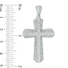 Thumbnail Image 2 of Cubic Zirconia Layered Cross Necklace Charm in Sterling Silver