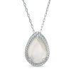 Thumbnail Image 1 of Pear-Shaped Mother-of-Pearl Vintage-Style Pendant in Sterling Silver