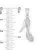 Thumbnail Image 2 of Cubic Zirconia High Heel Necklace Charm in Sterling Silver
