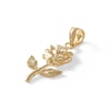 Rose Necklace Charm in 10K Solid Gold