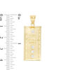 Thumbnail Image 2 of Cubic Zirconia Gold Bar Necklace Charm in 10K Gold