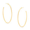 Thumbnail Image 1 of Diamond-Cut Oval Hoop Earrings in 10K Gold