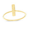 Thumbnail Image 0 of Diamond-Cut Vertical Bar Ring in 10K Gold - Size 7