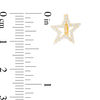 Thumbnail Image 2 of Cubic Zirconia Open Star Huggie Hoop Earrings in 10K Gold