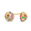 Thumbnail Image 1 of Child's Multi-Color Cubic Zirconia Half Ball Stud Earrings in 10K Gold