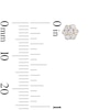Thumbnail Image 5 of 3mm Cubic Zirconia and Flower Cluster Stud Earrings Set in 10K Gold