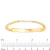 Thumbnail Image 2 of 140 Gauge Curb Chain ID Bracelet in 10K Gold - 8.5"