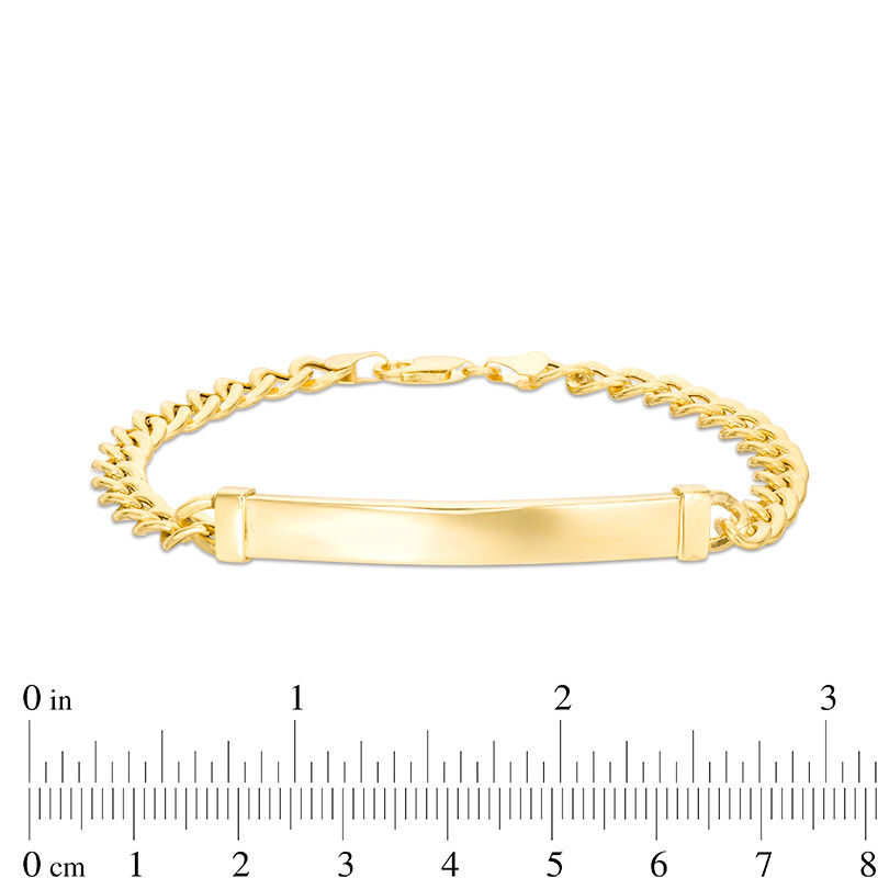 Main Image 2 of 140 Gauge Curb Chain ID Bracelet in 10K Gold - 8.5"