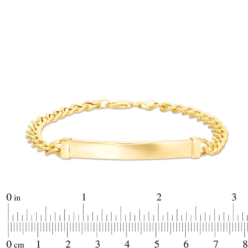 140 Gauge Curb Chain ID Bracelet in 10K Gold - 8.5"