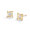 Thumbnail Image 0 of 3mm Cubic Zirconia Geometric Square Cage Stud Earrings in 10K Gold