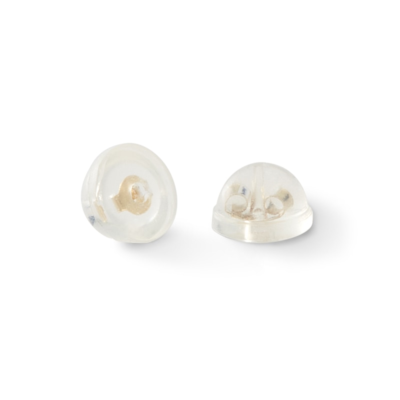 Main Image 2 of 3mm Cubic Zirconia Geometric Square Cage Stud Earrings in 10K Gold