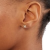Thumbnail Image 3 of 3mm Cubic Zirconia Geometric Square Cage Stud Earrings in 10K Gold