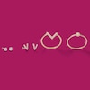 Thumbnail Image 2 of Cubic Zirconia "V" Stud Earrings in 10K Gold