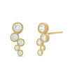Thumbnail Image 1 of Bezel-Set Cubic Zirconia Bubble Crawler Earrings in 10K Gold