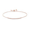Thumbnail Image 1 of Cubic Zirconia Bolo Bracelet in 10K Rose Gold - 9.25"