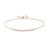 Thumbnail Image 0 of Cubic Zirconia Bolo Bracelet in 10K Rose Gold - 9.25"