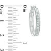 Thumbnail Image 1 of 20mm Pavé Glitter Enamel Hoop Earrings in Sterling Silver