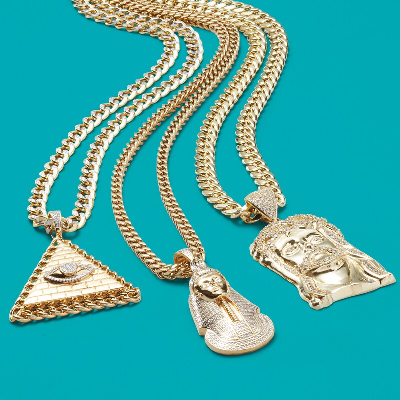 Main Image 2 of 160 Gauge Diamond-Cut Cuban Curb Chain Necklace in 10K Two-Tone Gold - 22"