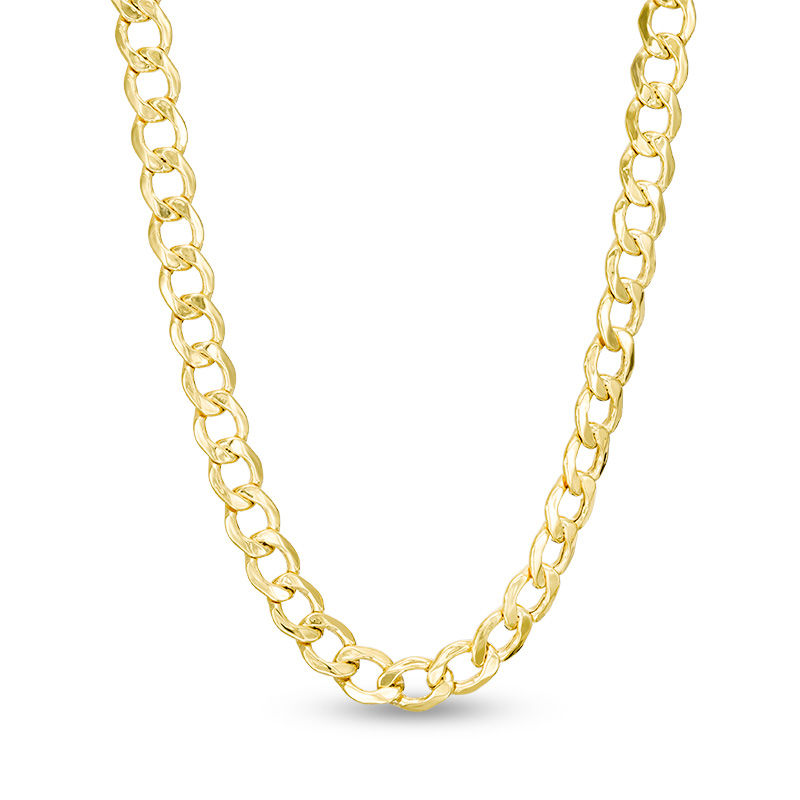 Main Image 1 of 100 Gauge Bevelled Curb Chain Necklace in 10K Gold - 16"