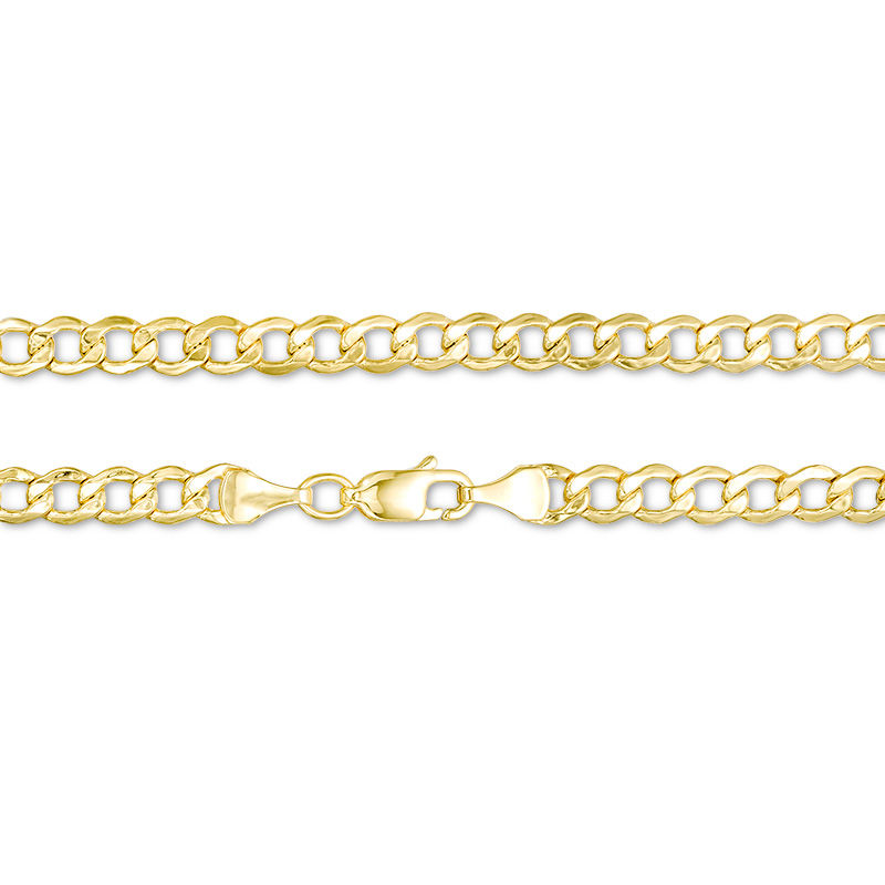 Main Image 2 of 100 Gauge Bevelled Curb Chain Necklace in 10K Gold - 16"