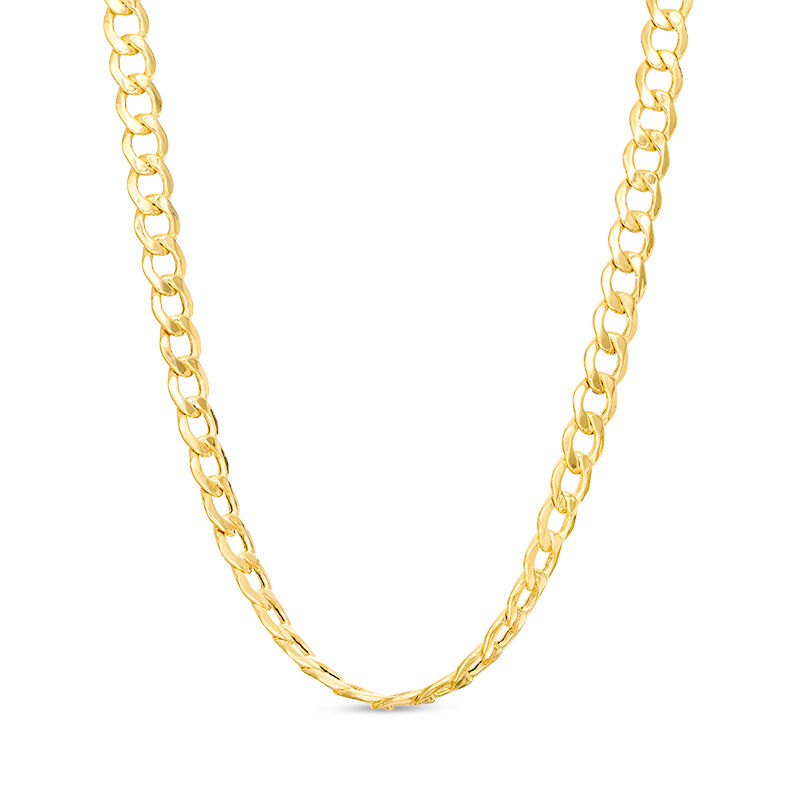 Main Image 1 of 100 Gauge Bevelled Curb Chain Necklace in 10K Gold - 18"