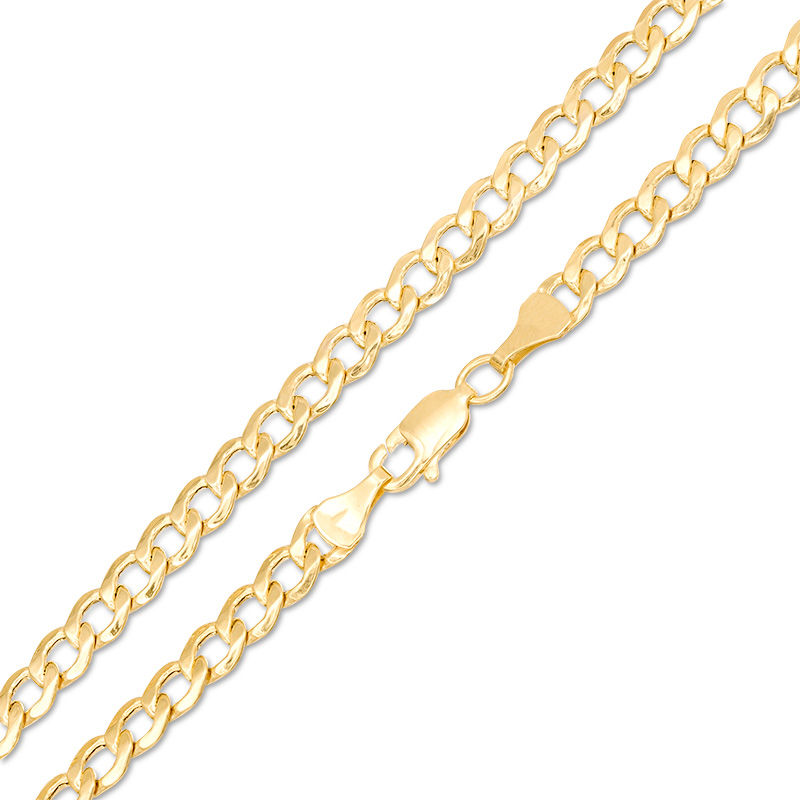 Main Image 2 of 100 Gauge Bevelled Curb Chain Necklace in 10K Gold - 18"
