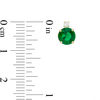 Thumbnail Image 2 of 6mm Simulated Emerald and Lab-Created White Sapphire Stud Earrings in 10K Gold