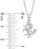 Thumbnail Image 2 of Child's Prancing Unicorn Pendant in Sterling Silver - 15"