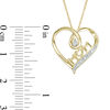 Thumbnail Image 2 of Diamond Accent "MOM" Loop Heart Pendant in 10K Gold