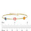 Thumbnail Image 2 of Child's Adjustable Multi-Color Enamel Flower Bangle in Copper with 14K Gold Fill - 7"