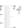 Thumbnail Image 2 of Child's Marquise Simulated Ruby Flamingo Stud Earrings in Sterling Silver